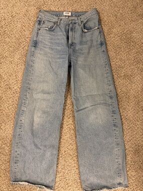 Agolde Relaxed Wide Leg Light Blue Jeans
